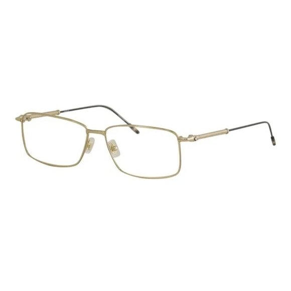 NEW  MONTBLANC EYEGLASSES GOLD UNISEX EYEWEAR MONTBLANC MB0039O 002 - Picture 1 of 3